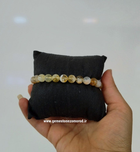 قیمت وخرید دستبند سنگ سیترین کوارتز/مهره ای سایز۸ / سنگ طبیعی و درجه یک/ سنگ ثروت/ تعداد مهره ها 21 عدد