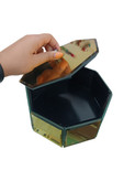 خرید و قیمت شکلات خوری - هشت ضلعی - تمام اینه طلایی -18*18*8.5 - شیک و مدرن