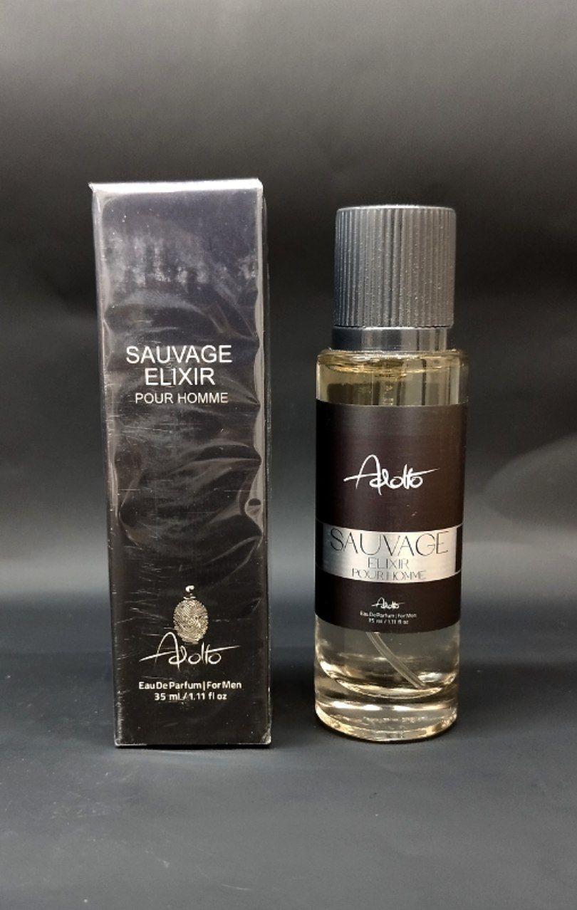 عطرجیبی مردانه مدل ساواج الکسیر (Elixir sauvage) حجم 35 میلی لیتر آدولفو